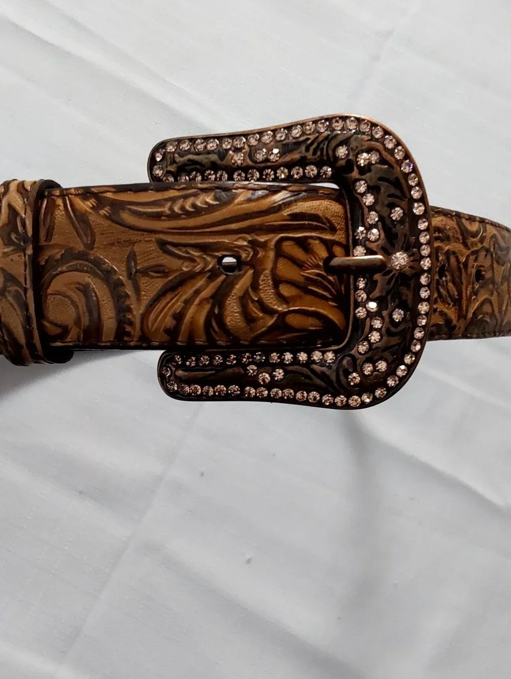 Shyanne Floral Embossed Western Belt